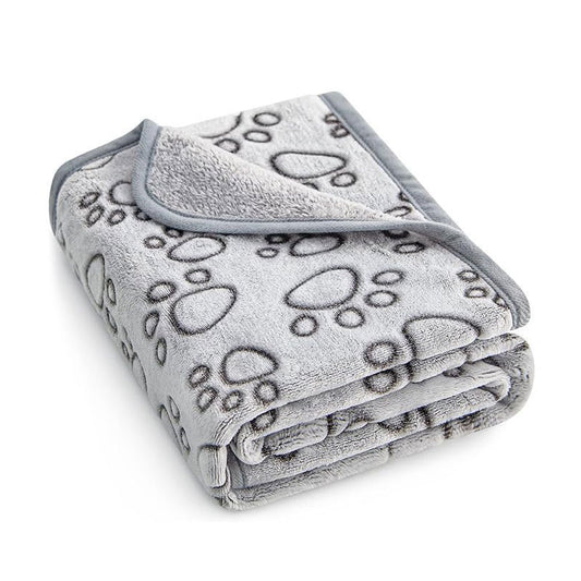 Soft Paw Print Pet Blanket | Fleece | Machine Washable | 5 Sizes