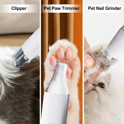 7 in 1 Pet Grooming Vacuum Kit with Clippers, Deshedding Tool and Hair Collector