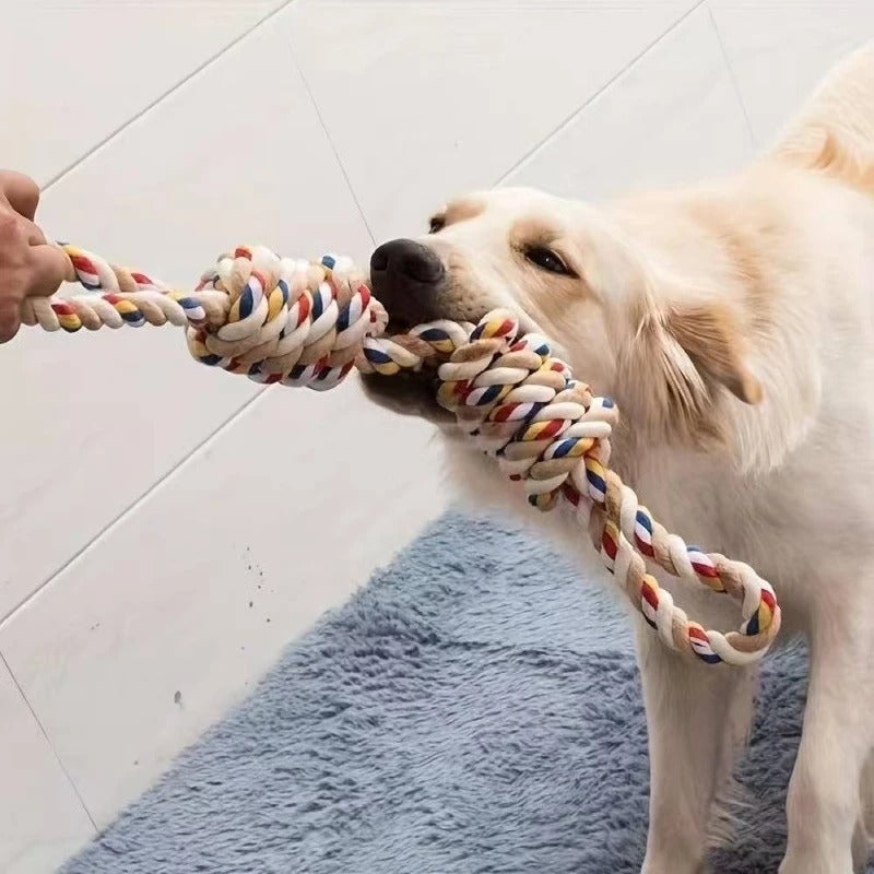 Pet Bite Rope Chew Toy | Cotton Knot | Teeth Cleaner | 60cm